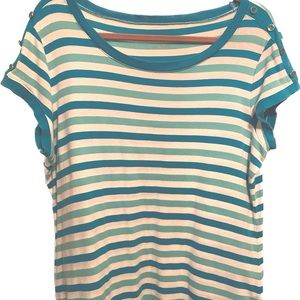 Talbots Tee with cute buttons on sleeves